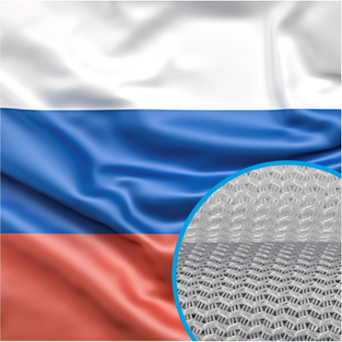 Флаг РФ из готового полотна (флажная сетка)