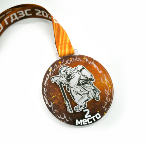 Медаль из акрила 2-слойная с УФ-печатью