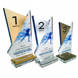 Приз из акрила с пластиком 2-слойный с УФ-печатью