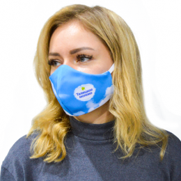 Маска для лица с принтом, защитная многоразовая анатомической формы, внутренний слой х/б