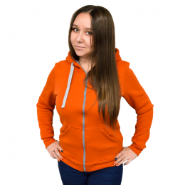 Толстовка с капюшоном из футера унисекс однотонная