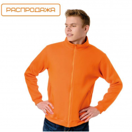 Толстовка без капюшона флисовая однотонная