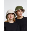 Панама Bucket двусторонняя утепленная, хаки с бежевым