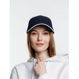 Бейсболка Spiker, темно-синяя с белым