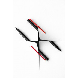 Шариковая ручка GrafeeX в чехле, черная с красным