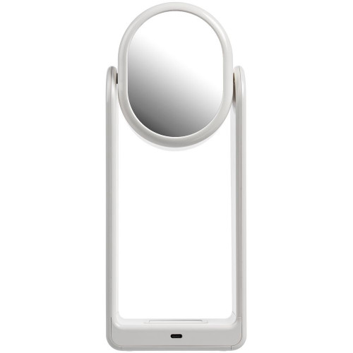 Настольная лампа с зеркалом и беспроводной зарядкой Tyro, белая
