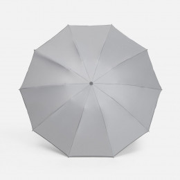 Зонт обратного сложения с ручкой-карабином Foldberry, серый