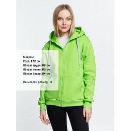 Толстовка на молнии с капюшоном Siverga Heavy, зеленое яблоко