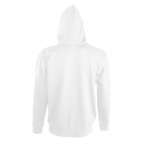 Толстовка мужская на молнии Soul Men 290 с контрастным капюшоном, белая