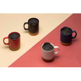 Кружка с пробковой подставкой Corky Walk, красная