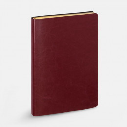 Ежедневник Nebraska Flex, недатированный, бордовый с золотистым
