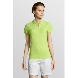 Рубашка поло женская People 210, зеленое яблоко
