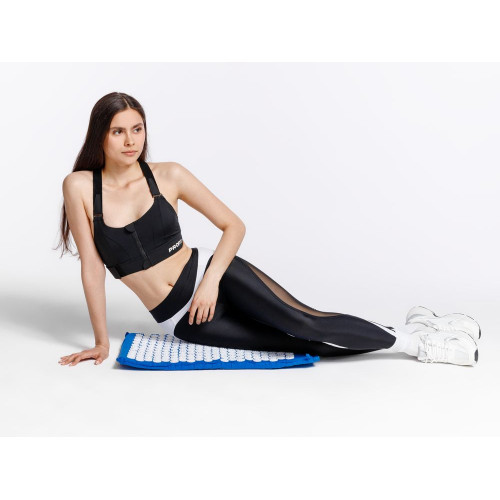 Массажный акупунктурный коврик с валиком Iglu, синий с белым