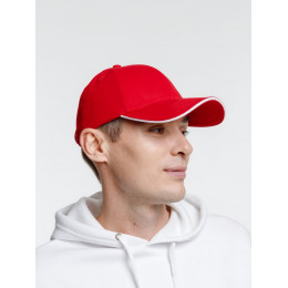 Бейсболка Spiker, красная с белым