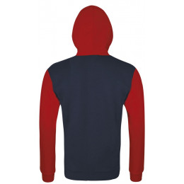 Толстовка на молнии Silver 280 темно-синяя с красным