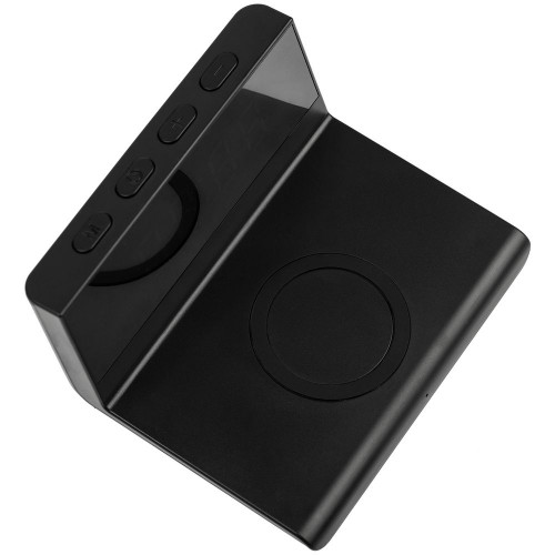 Станция беспроводной зарядки с часами Electron, ver.2, черная