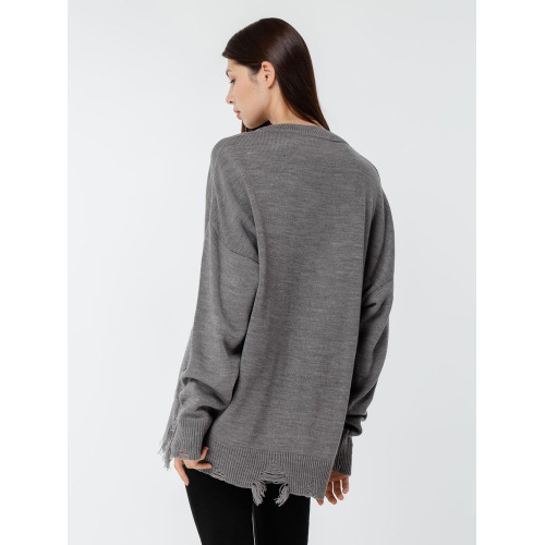 Джемпер оверсайз унисекс Grunge в сумке, серый