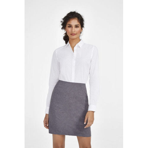 Рубашка женская Becker Women, темно-серая с белым