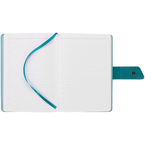 Ежедневник Boom, недатированный, черный с бирюзовым