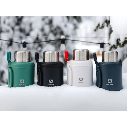 Термос «Арктика 1900» со складной ручкой, белый