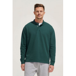 Рубашка поло оверсайз с длинным рукавом Heritage, черная