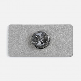 Значок Sanga Matto, серебристый глянцевый