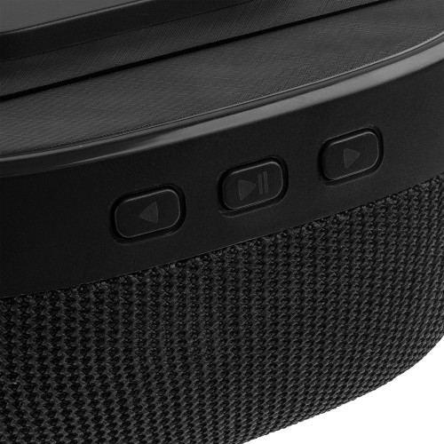 Колонка с беспроводной зарядкой Esca и подсветкой логотипа, черная