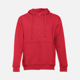 Толстовка мужская на молнии с капюшоном Amsterdam, красная