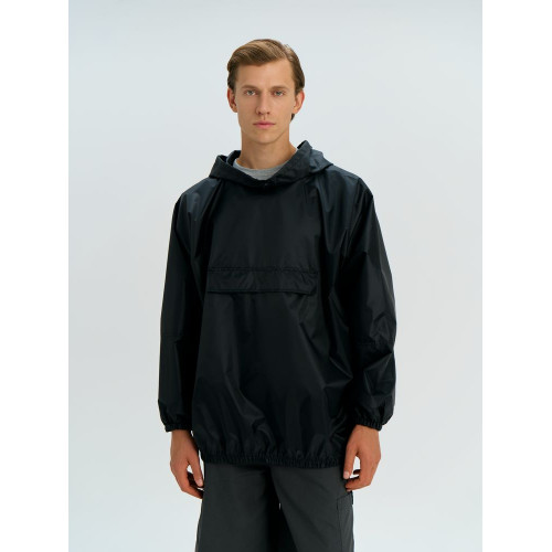 Дождевик-анорак Alatau, укороченный, черный, единый размер