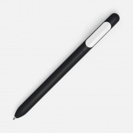Ручка шариковая Swiper Soft Touch, черная с белым