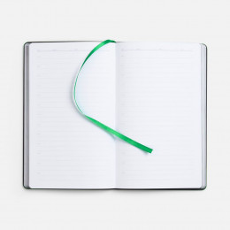 Ежедневник Trait, недатированный, черный с зеленым