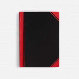 Блокнот Accenti Mini, черный с красным