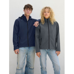 Куртка софтшелл с капюшоном мужская Race Men, темно-синяя