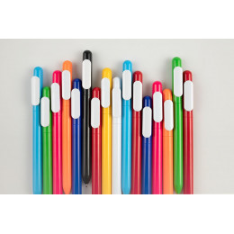 Ручка шариковая Swiper, зеленая с белым