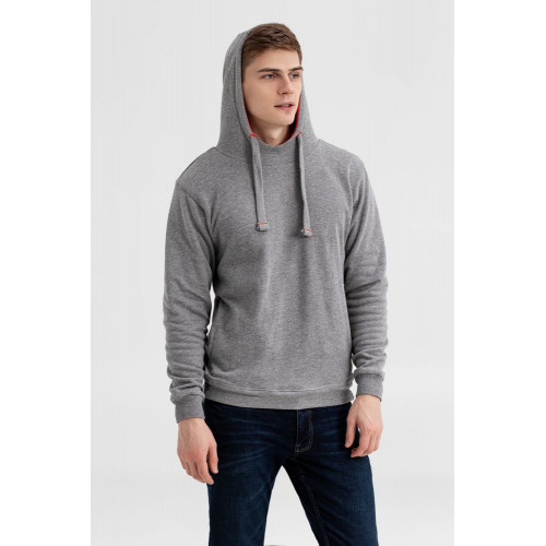 Двусторонняя толстовка Revers, серая с красным