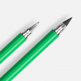 Ручка шариковая и вечный карандаш Diptych, зеленая