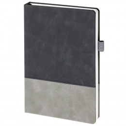 Ежедневник Horizon, недатированный, серый с черным