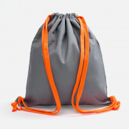 Рюкзак B3, серый с оранжевыми лямками