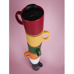 Кружка с пробковой подставкой Corky Walk, зеленая