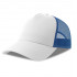 Бейсболка RAPPER COTTON-S, п. заст, 5 клин, белый/ярко-синий,100% хлопок/100% полиэстер, 280 г/м2