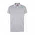 Рубашка-поло мужская SPECTRUM, к/р, св.-сер. меланж/бел, S, 100% хлопок, плотность 195 г/м2
