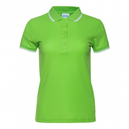 Рубашка поло женская STAN с окантовкой хлопок/полиэстер 185, 04BK