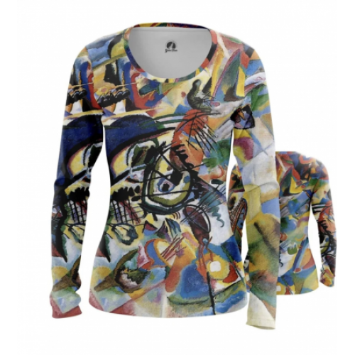 Лонгслив женский с полной запечаткой