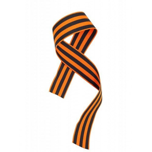 Лента георгиевская в рулоне (шир.35мм) V35-GEORG, м