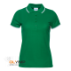 Рубашка поло женская STAN с окантовкой хлопок/полиэстер 185, 04BK зелёный 