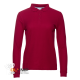 Рубашка поло женская STAN длинный рукав хлопок/полиэстер 185, 04SW бордовый 